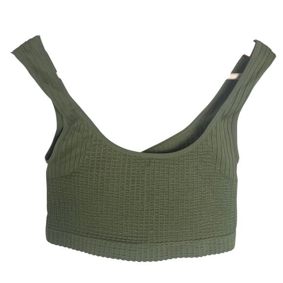 Out From Under Urban Outfitters Nylon Women's Seamless Green Tank Top M / L - Picture 2 of 5